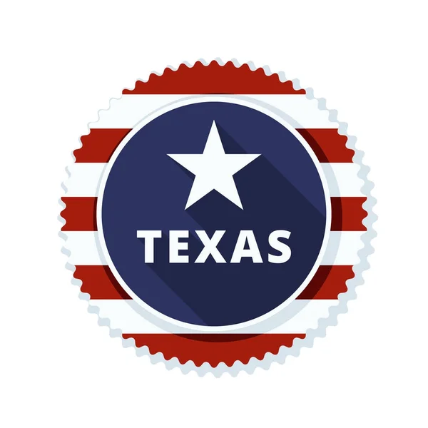 Tlačítko příznak Texas — Stockový vektor