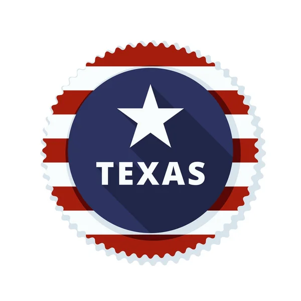 Tlačítko příznak Texas — Stockový vektor