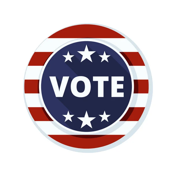 USA botón de voto — Vector de stock