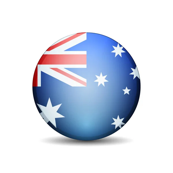 Botón bandera australiana — Archivo Imágenes Vectoriales