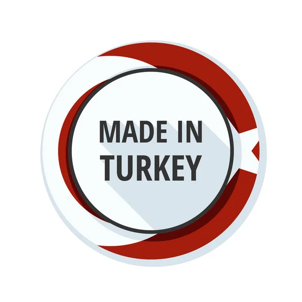 Botão bandeira turca — Vetor de Stock