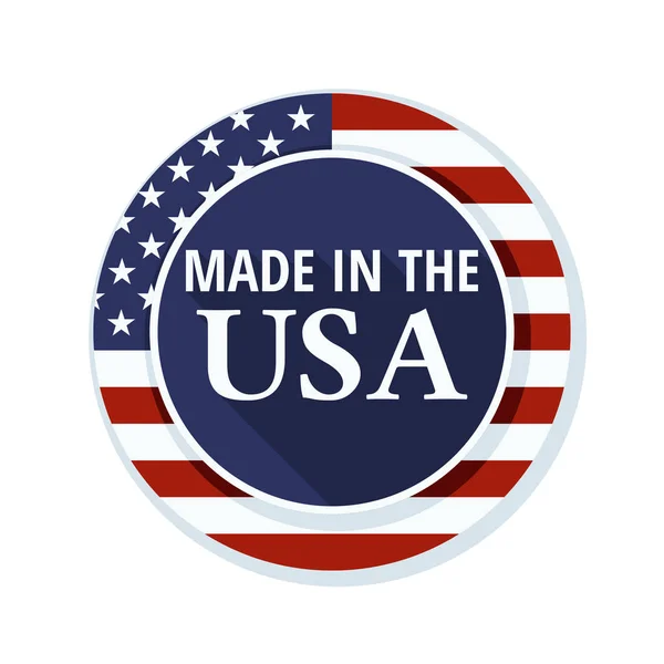 Botón con bandera americana — Archivo Imágenes Vectoriales