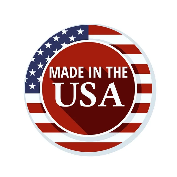 Кнопка с американским флагом — стоковый вектор