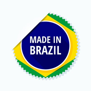Brazilan bayrak renkleri düğmesi 