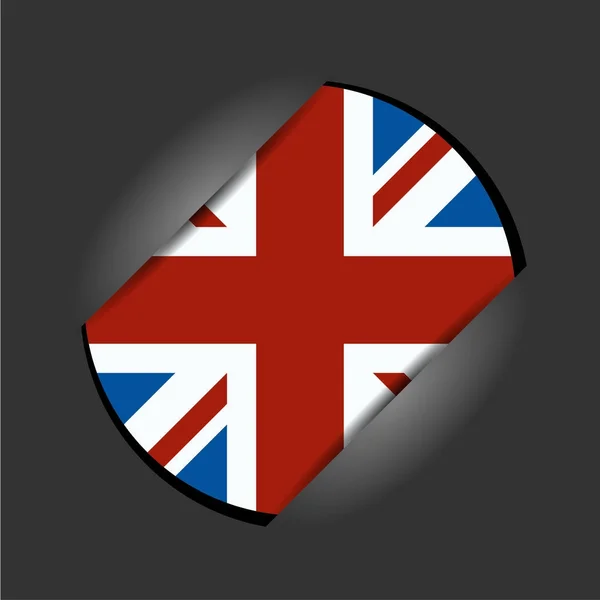 带有英国国旗的按钮 — 图库矢量图片