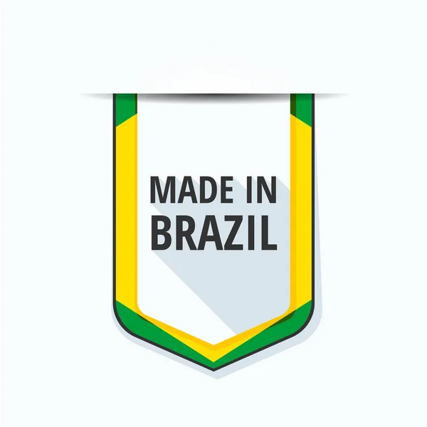 Knappen i färgerna brazilan flagga — Stock vektor