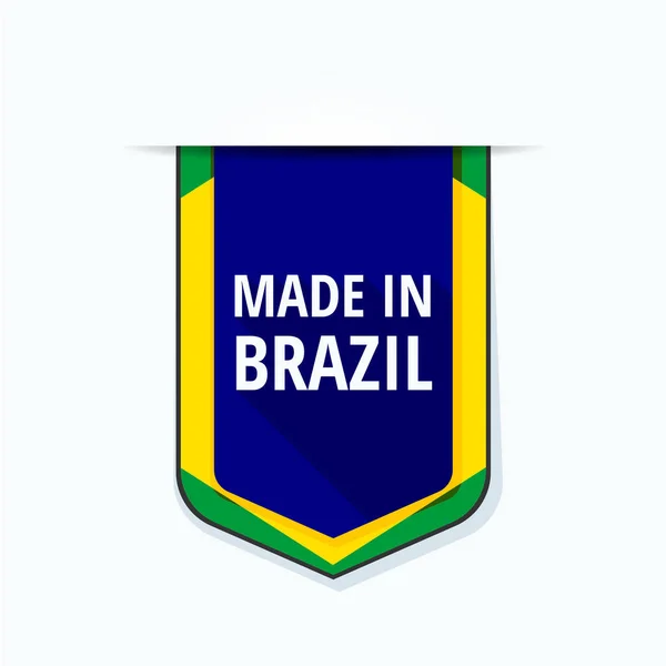 Bouton aux couleurs du drapeau brésilien — Image vectorielle