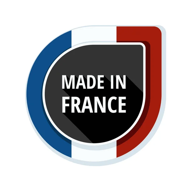 Кнопка з французьким прапором і напис — стоковий вектор