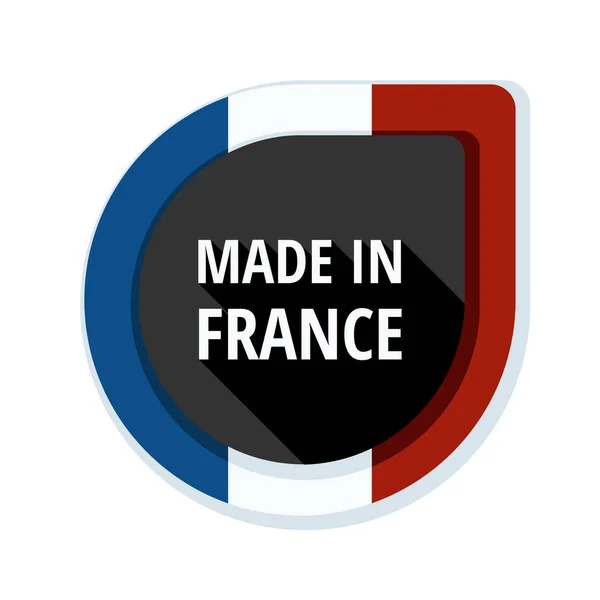 Кнопка з французьким прапором і напис — стоковий вектор