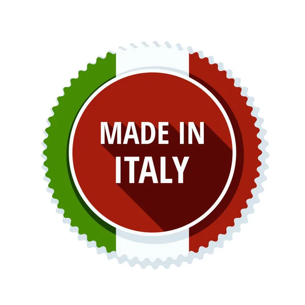 İtalya bayrak düğmesini — Stok Vektör