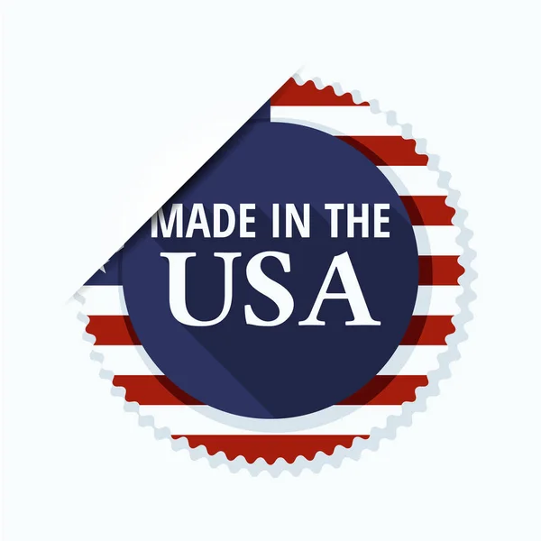 Кнопка з американським прапором — стоковий вектор