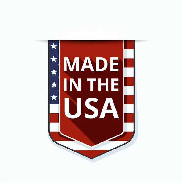 Botão com bandeira americana — Vetor de Stock