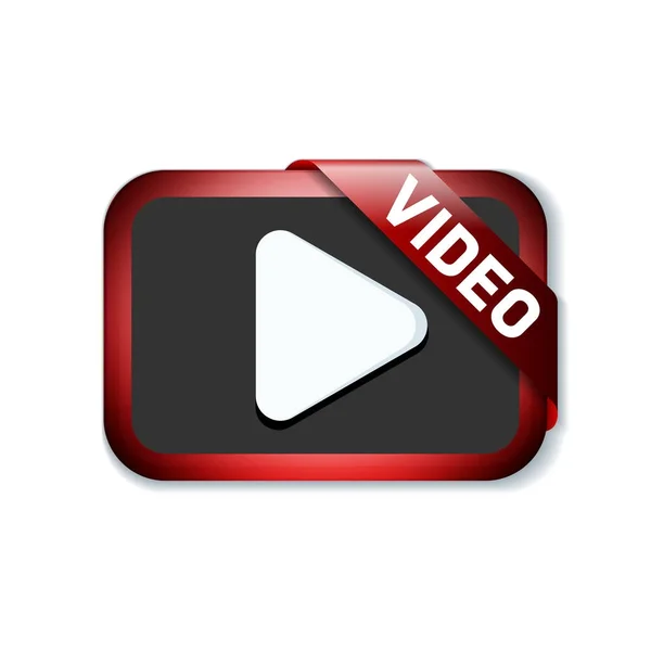Ícone de reprodução de vídeo — Vetor de Stock