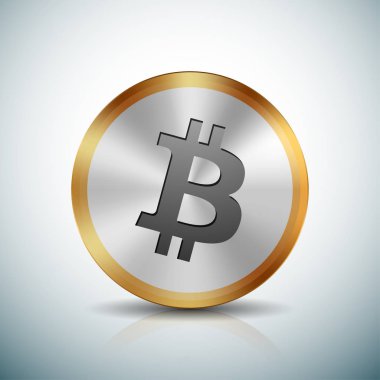 Bitcoin düğme işareti simgesi