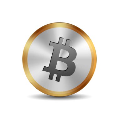 Bitcoin düğme işareti simgesi