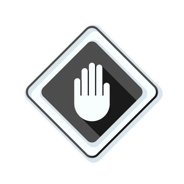 Hand Block Ads Sign Vector Illustration — Stock Vector