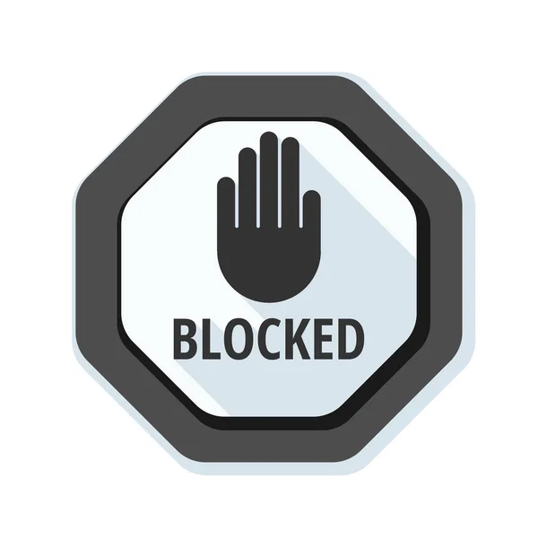 Hand Blocket Annonser Logga Vektor Illustration — Stock vektor