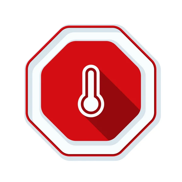 Thermometer eenvoudige pictogram — Stockvector