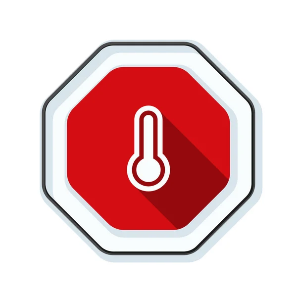 Thermometer eenvoudige pictogram — Stockvector