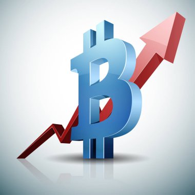 bitcoin grafik işareti, vektör, illüstrasyon