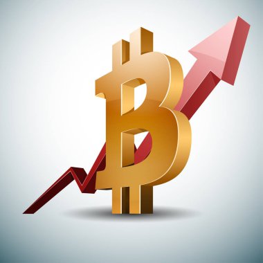 bitcoin grafik işareti, vektör, illüstrasyon