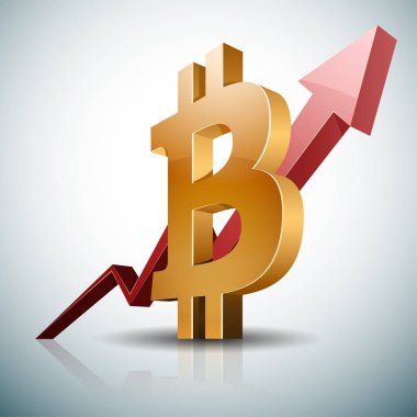 bitcoin grafik işareti, vektör, illüstrasyon