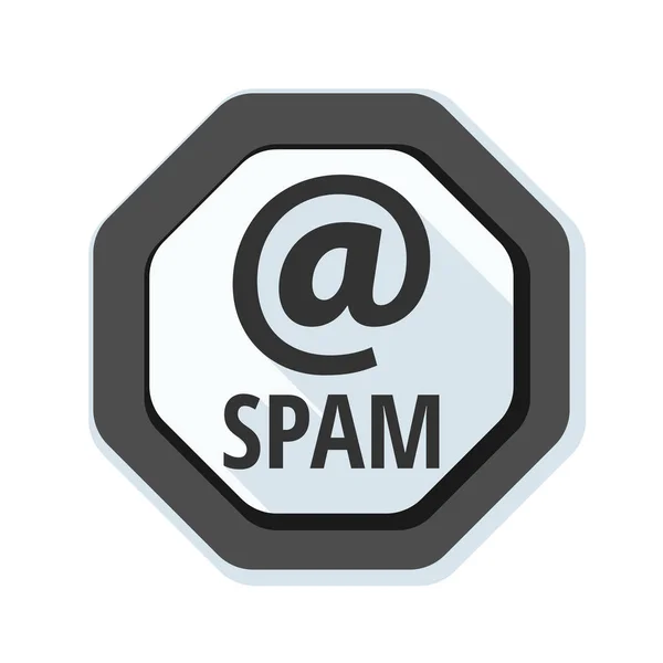 Signe d'alerte spam — Image vectorielle