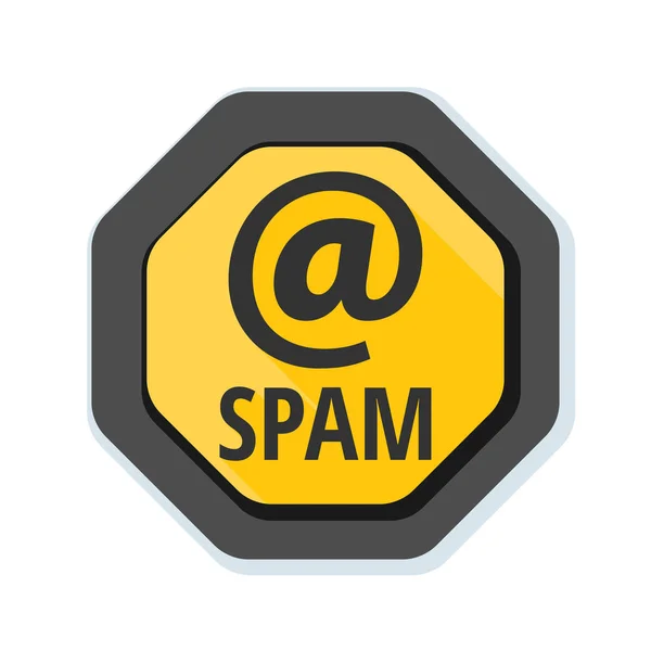 Spam-Warnschild — Stockvektor