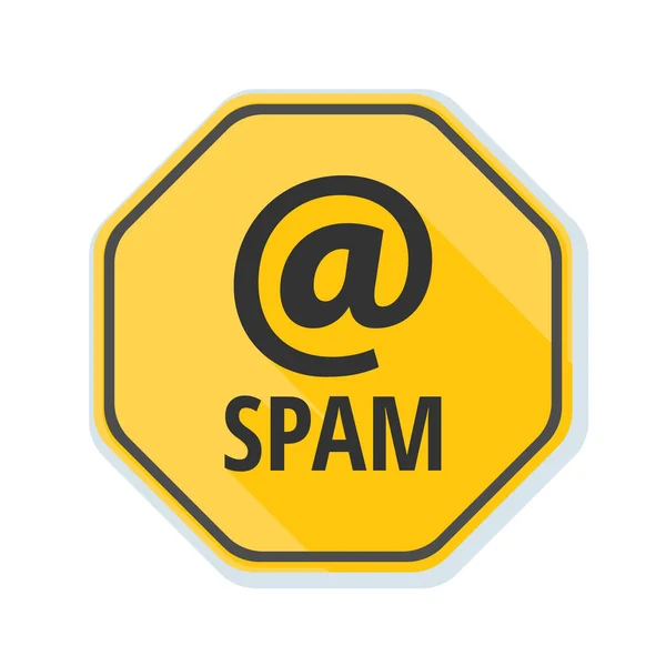 Spam-Warnschild — Stockvektor