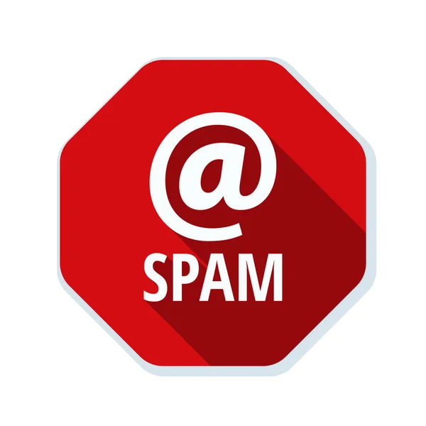 Spam-Warnschild — Stockvektor