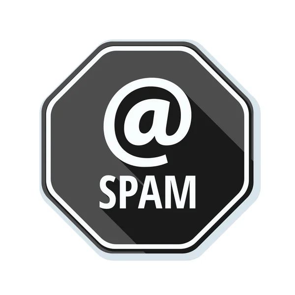 Spam-Warnschild — Stockvektor