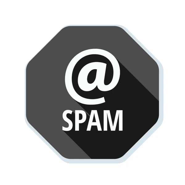 Sinal de alerta de spam — Vetor de Stock