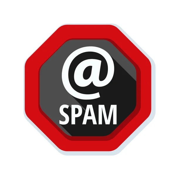 Spam-Warnschild — Stockvektor