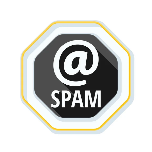 Spam-Warnschild — Stockvektor