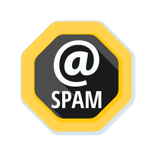 Sinal de alerta de spam —  Vetores de Stock