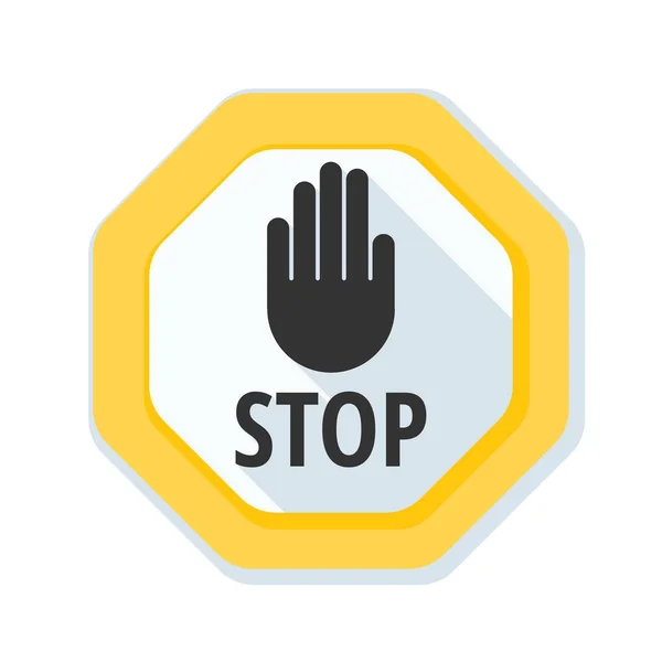 Stop señal de tráfico icono — Vector de stock