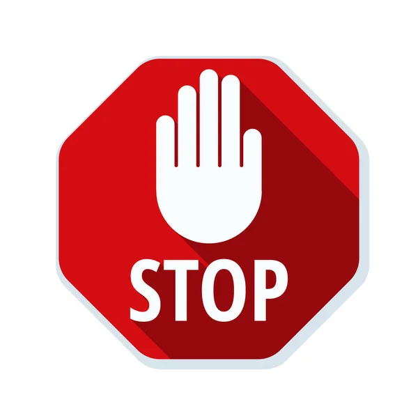Stoppa vägen tecken ikonen — Stock vektor