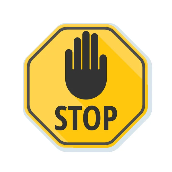 Stop icona del segnale stradale — Vettoriale Stock