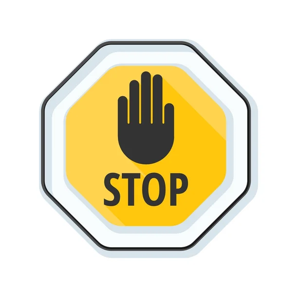 Stoppa vägen tecken ikonen — Stock vektor