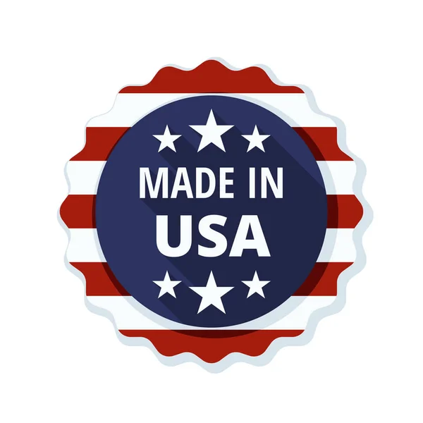 Botón con bandera americana — Archivo Imágenes Vectoriales