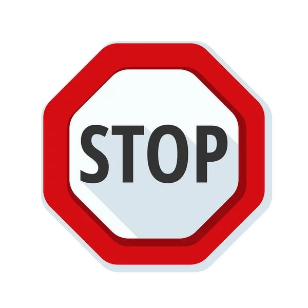 Stop road sign icon — Stock Vector