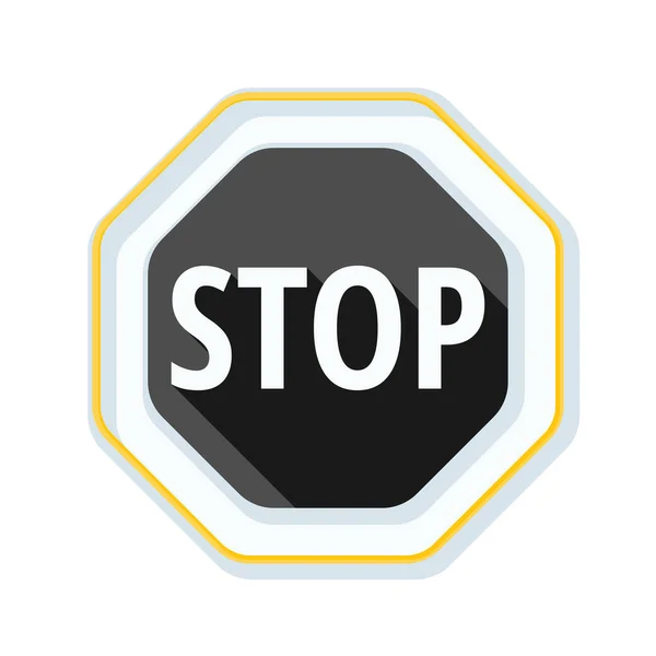 Stop road sign icon — Stock Vector