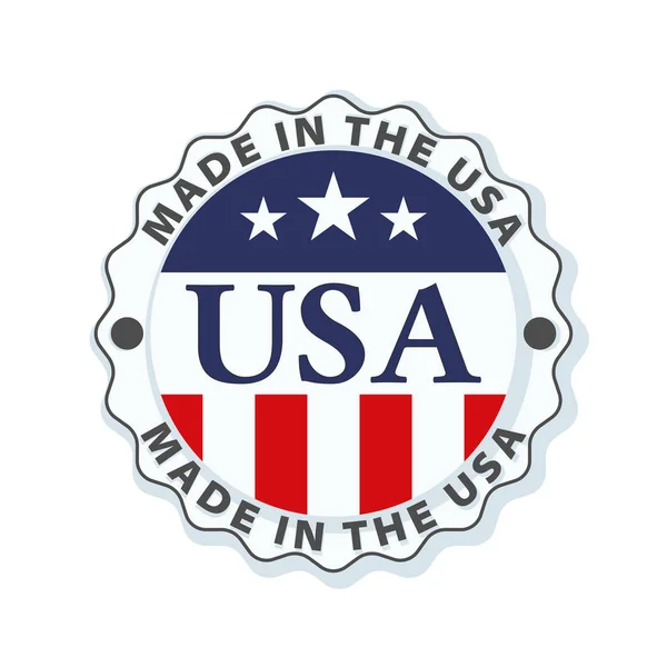 Κουμπί με την αμερικανική σημαία — Διανυσματικό Αρχείο