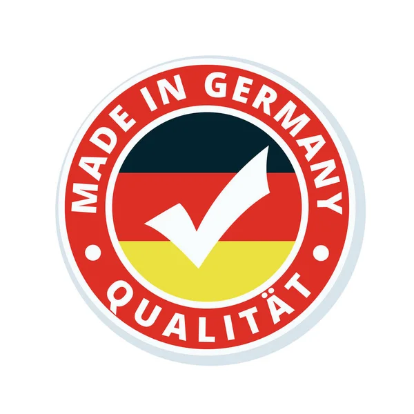 Botón con bandera alemana — Vector de stock
