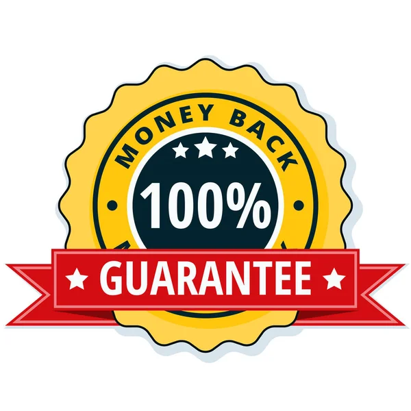 Money back guarantee shield — Stock Vector