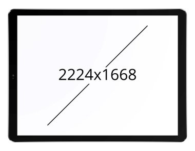Tablet ekran çözünürlüğü simgesi, vektör, illüstrasyon