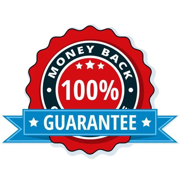 Money back guarantee shield — Stock Vector