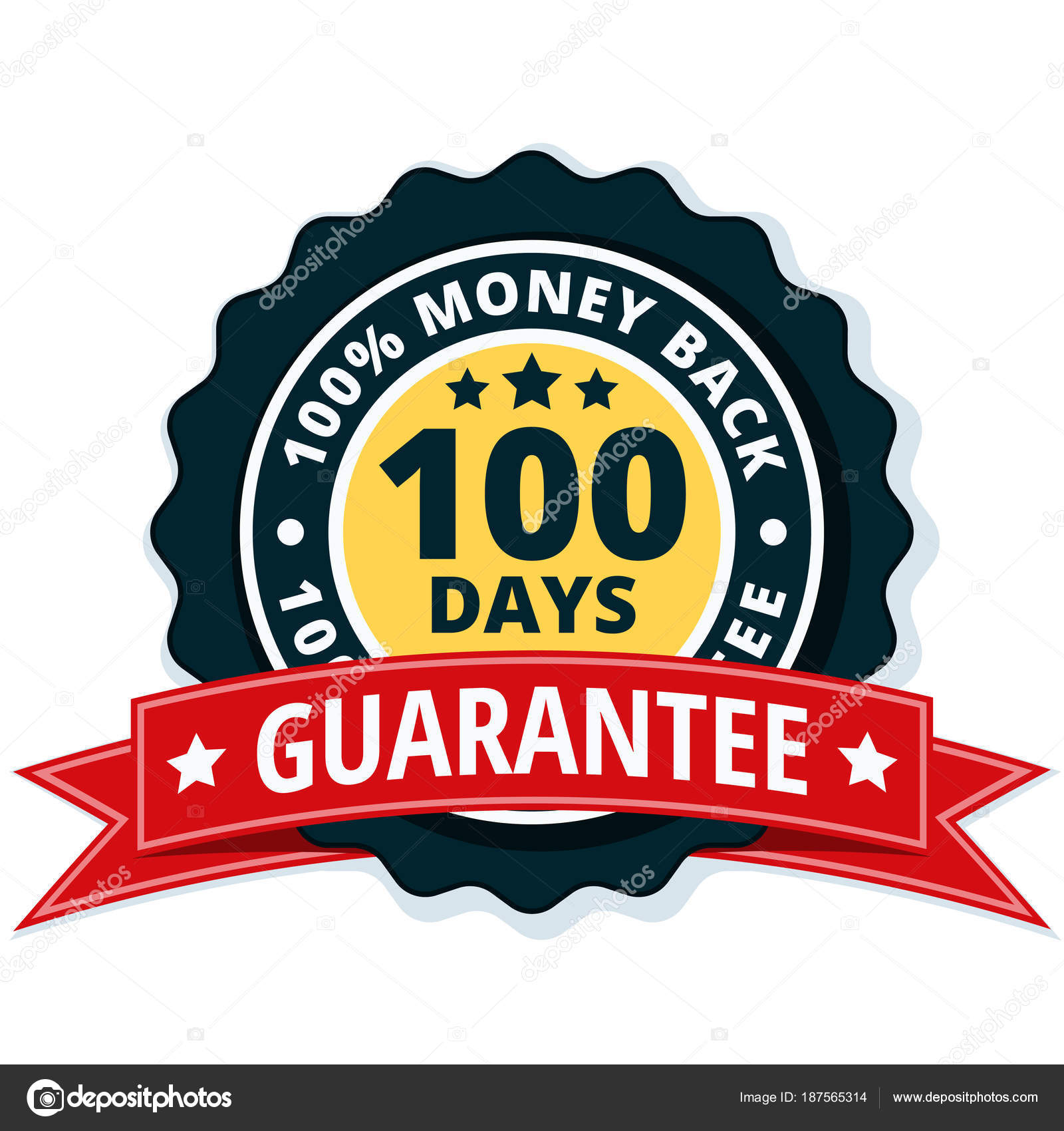 Money back guarantee shield Stock Vector by ©Yuriy_Vlasenko 187565314