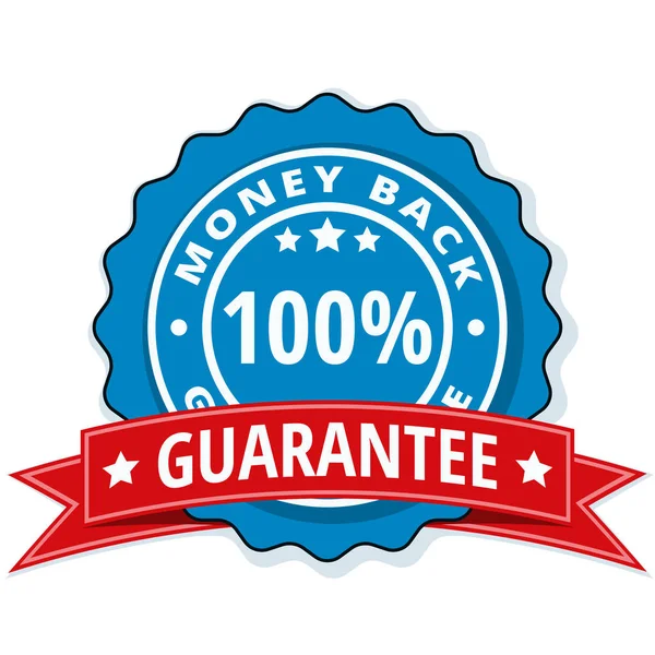 Money back guarantee shield — Stock Vector