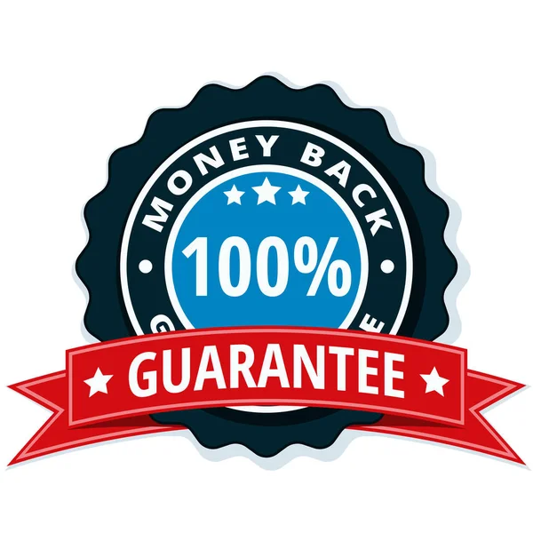 Money back guarantee shield — Stock Vector
